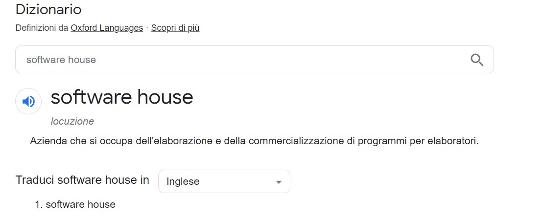 definizione software house